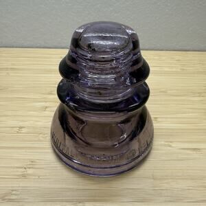 Purple Vintage Glass Insulator Whitall Tatum Co No 1 Made In USA